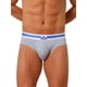 thumbnail image 1 of INSPIRE CHIC Ropa interior masculina triangular Cinturilla a rayas Cintura media Calzoncillos suaves 28 Gris, 1 of 5