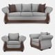 thumbnail image 2 of Juego De Living  3-1-1 TOKIO Gris Lino, 2 of 8