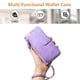 thumbnail image 5 of Funda Billetera Cremallera para iPhone 17e con Porta Tarjetas, Soporte y Correa Morado, 5 of 5