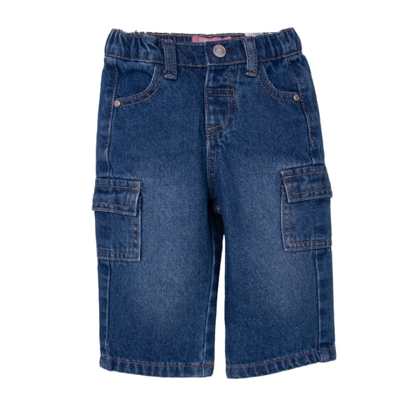 Jeans Bebé Niña Cargo 100% Algodón Azul