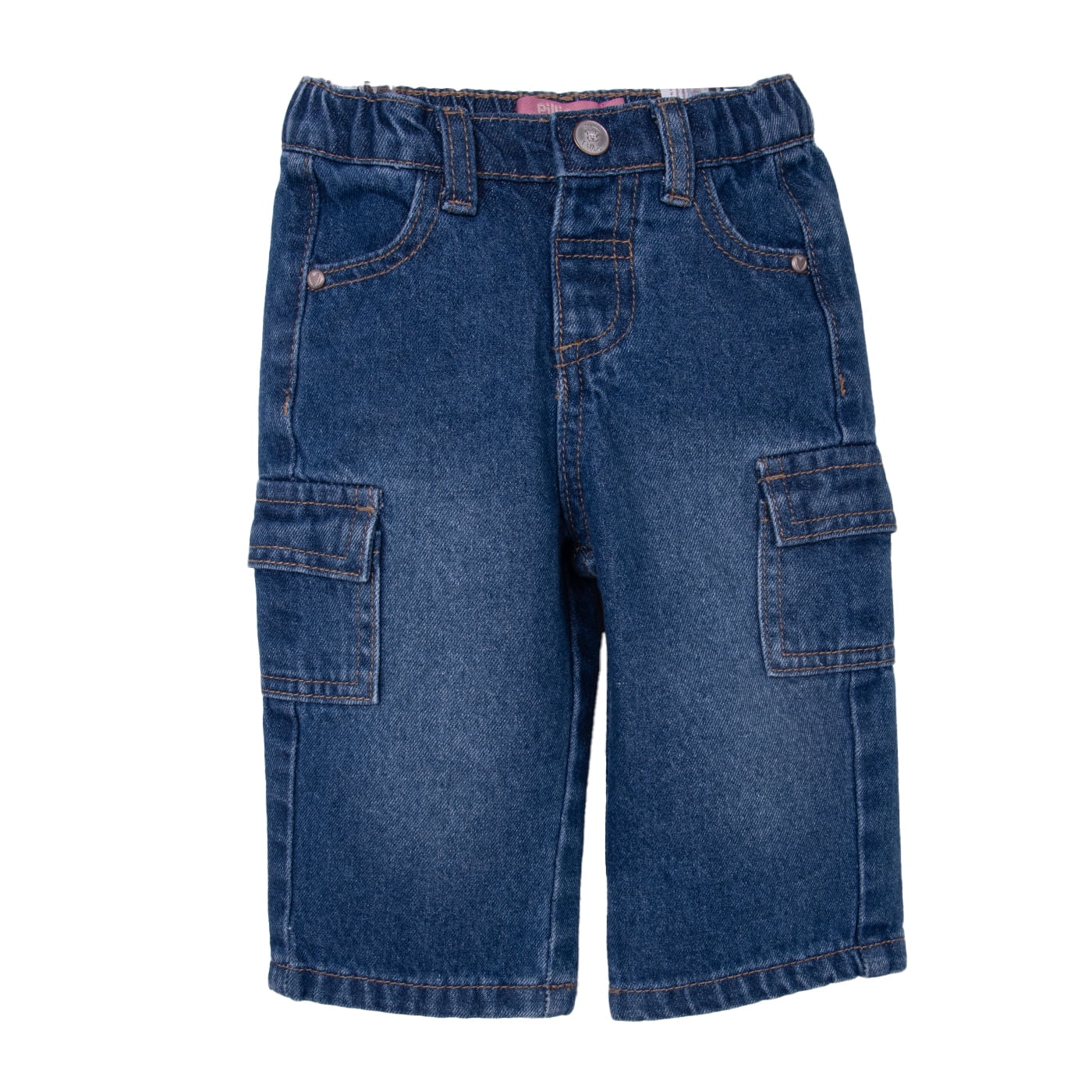 Pillin - Jeans Bebé Niña Cargo 100% Algodón Azul