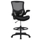 thumbnail image 1 of Silla de dibujo BestOffice ajustable en altura, malla negra, 1 of 7