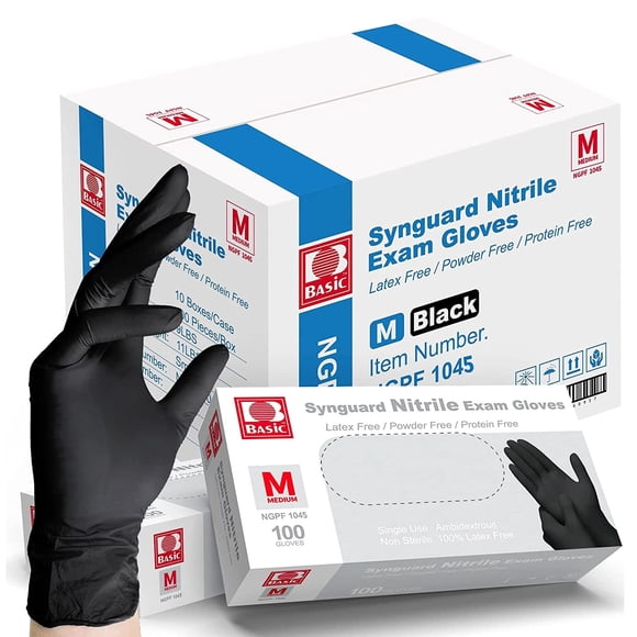 Guantes médicos Intco Basic de nitrilo, 5 mil, sin látex, sin polvo