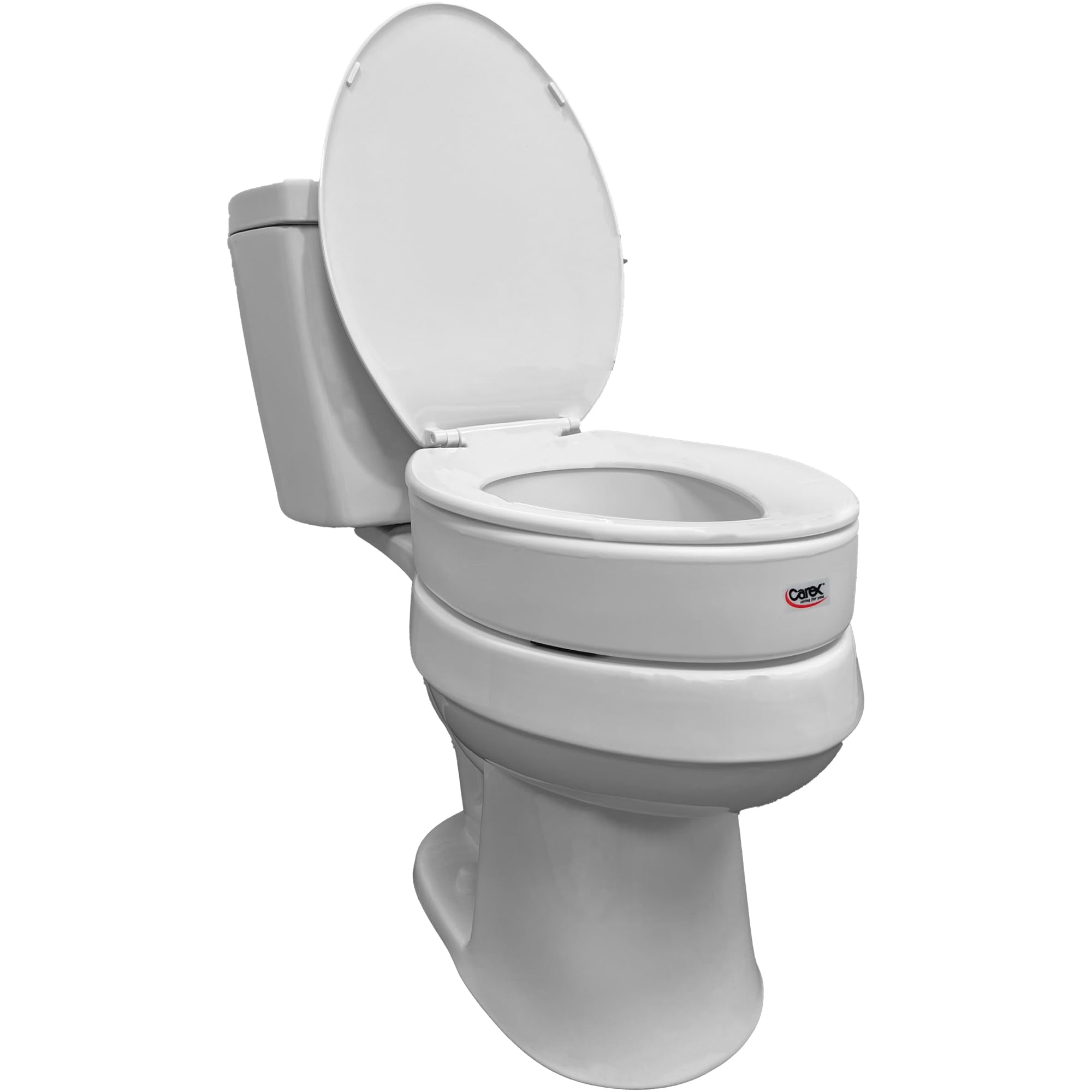 Elevador De Asiento De Inodoro Carex, Redondo, Elevado, 9 Cm, 136 Kg