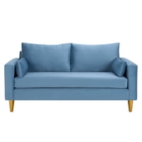 Bodevir - Sofa Sky 3C Felpa 01 Azul Petroleo