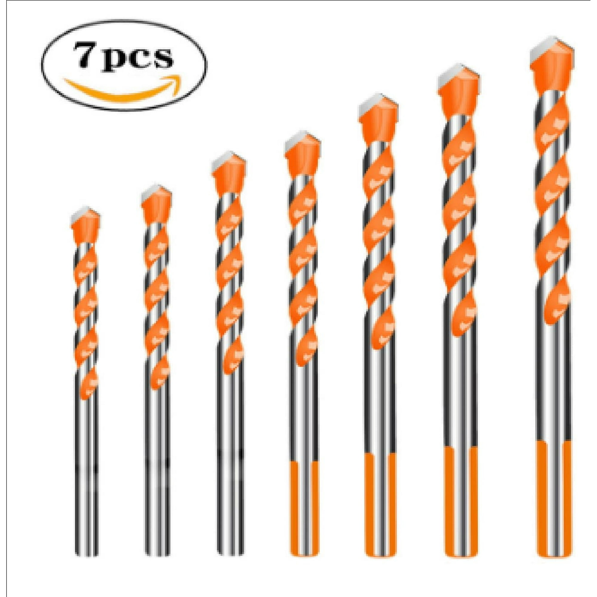 Brocas Hss 7 Pcs Carburo Para Metal Concreto Vidrio Mármol