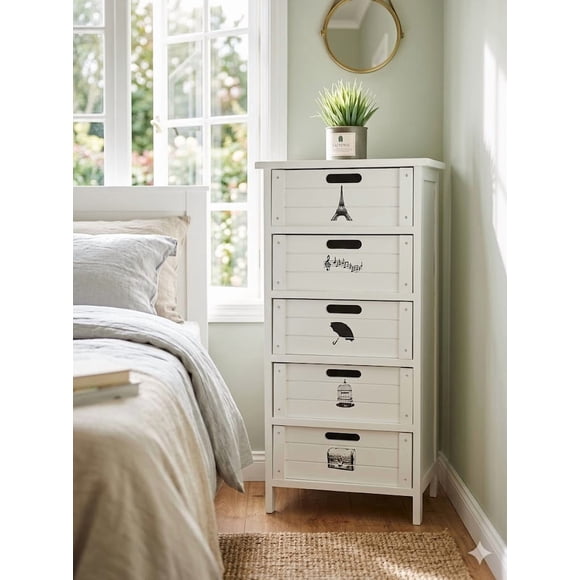 Velador madera Armony 5 cajones