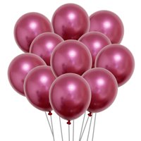 Globos Ztikug, 50 Unidades, Látex Metálico Rojo, 25 Cm, Para Cumpleaños