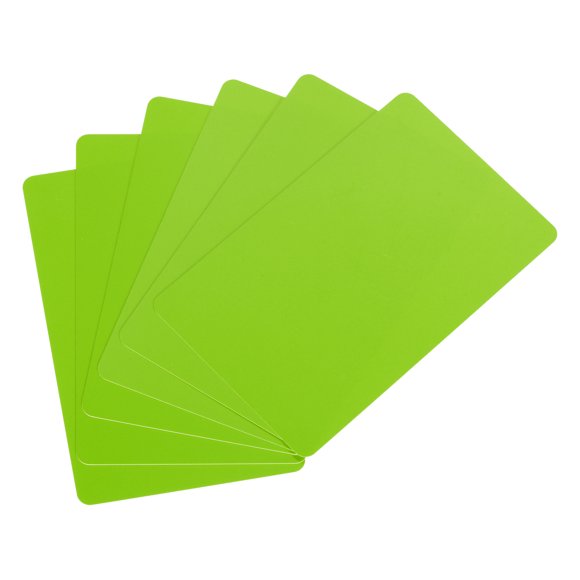 Uxcell 30Pcs Tarjetas en Blanco CR80 15 Mil Tarjetas de Plástico Tarjeta de ID en Blanco para Tarjetas de Crédito, Verde
