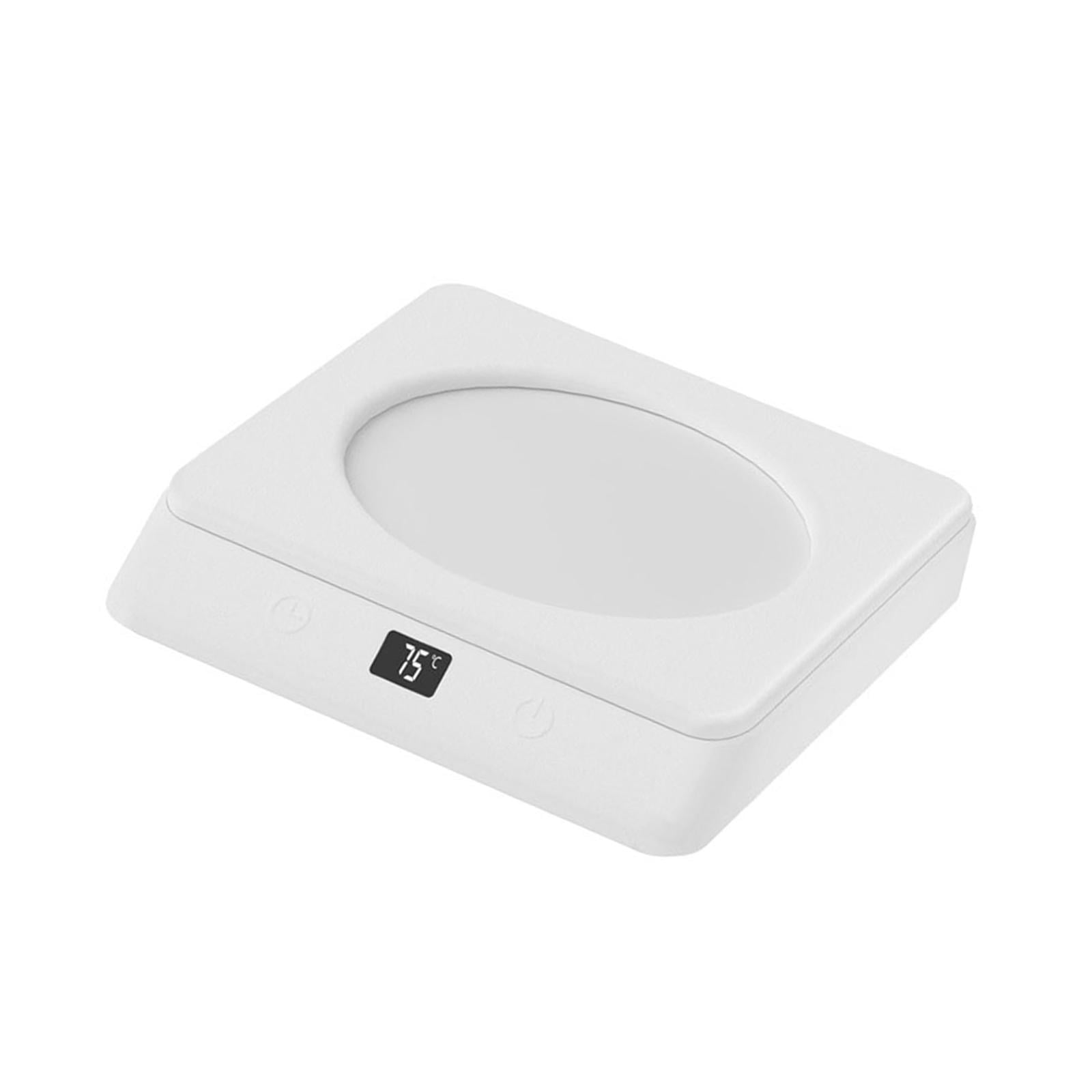 Bothyi - Calentador De Taza De Café, Antideslizante, Con Forma De Vela, Para Tazas De Té, De Cerámica, Color Blanco