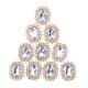 thumbnail image 2 of 10 Botones De Diamantes De Imitación Para Manualidades, Decoración Para Ropa, Broche, Boda, Plata, 2 of 5
