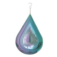 Magideal - Campanilla Colgante Decorativa Jardín Campanas De Viento Ornamento Acero Inoxidable Forma Gota De Agua Sonido Natural Adecuada Para Dormitorio Balcón Jardín Patio Regalo Colorido 30Cmx20Cm