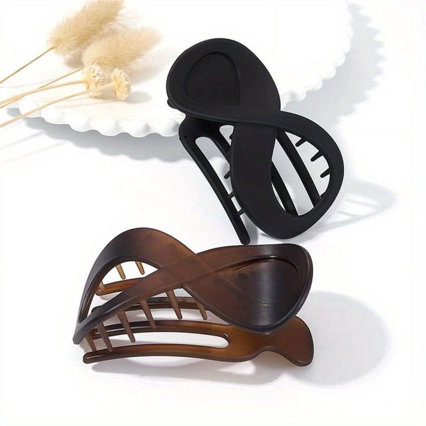2pcs Matte Acrylic Hair Clips for Women and Girls - Thick Hair Barrettes for Styling and Accessorizing