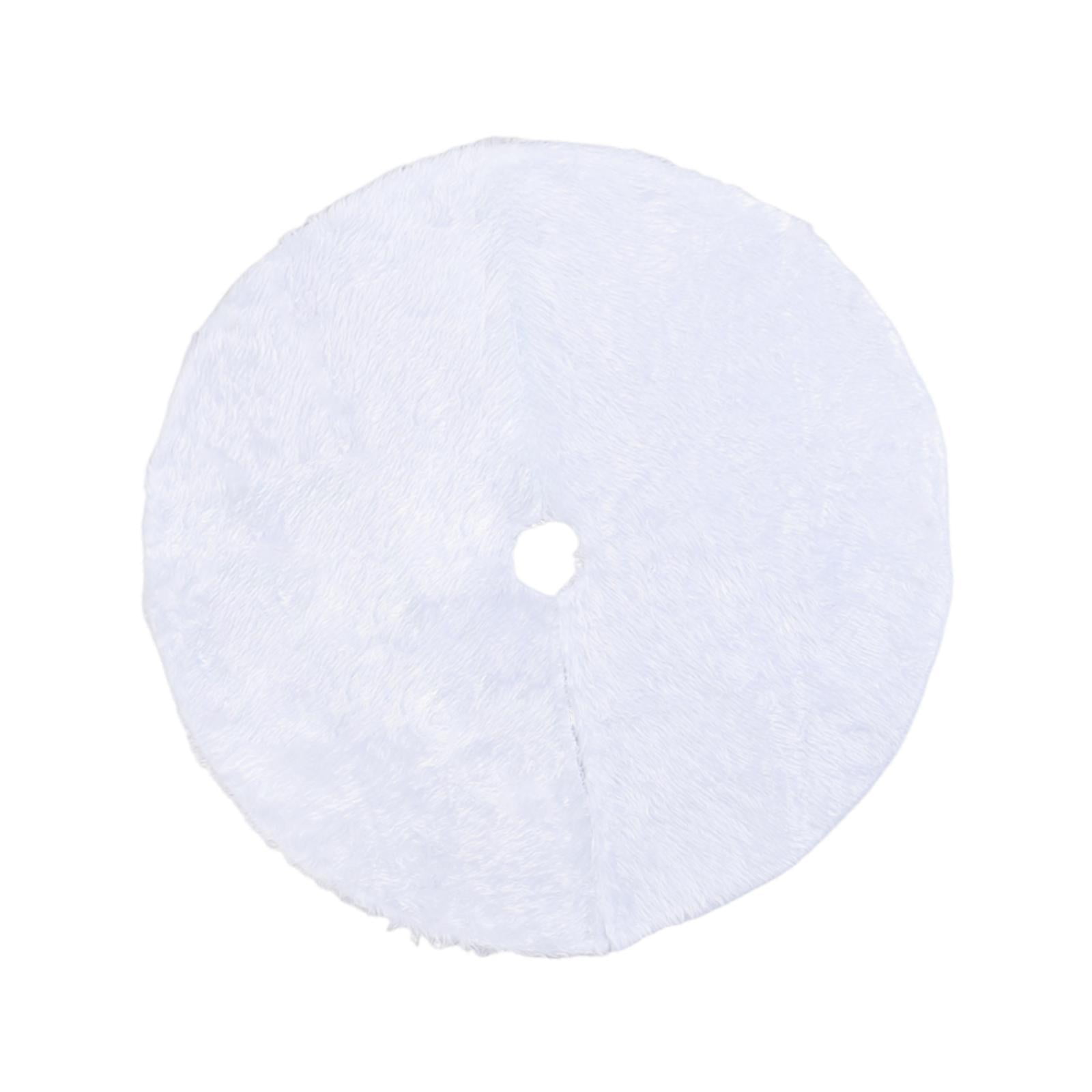 Magideal - Falda De Árbol De Navidad De Felpa Con Base Redonda Y Textura Blanca Como La Nieve, Material De Vellón Suave, Adecuada Para La Decoración De La Puerta 90 Centímetros