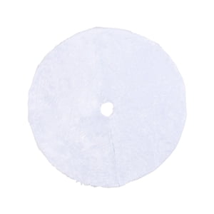 Magideal - Falda De Árbol De Navidad De Felpa Con Base Redonda Y Textura Blanca Como La Nieve, Material De Vellón Suave, Adecuada Para La Decoración De La Puerta 90 Centímetros