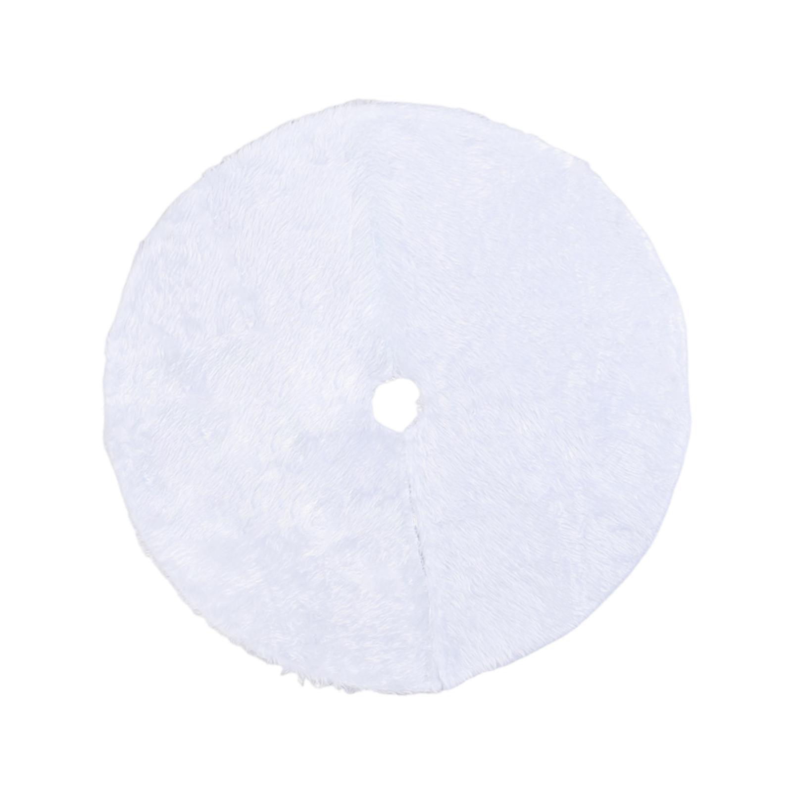 Magideal - Falda De Árbol De Navidad De Felpa Con Base Redonda Y Textura Blanca Como La Nieve, Material De Vellón Suave, Adecuada Para La Decoración De La Puerta 150 Centímetros