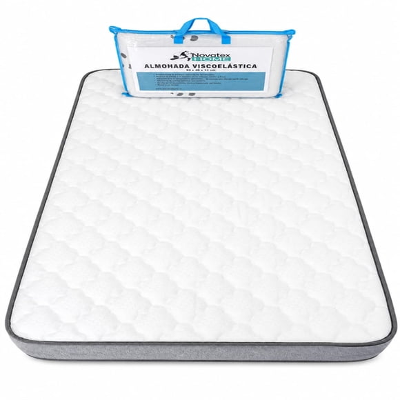 Colchon Nova Density 1.0 Plaza con Almohada Viscoelastica Panda 60x40x12