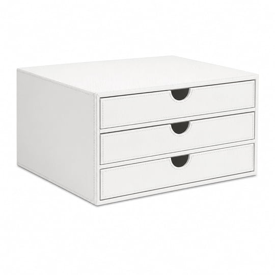 Organizador De Documentos Unionbasic De 3 Cajones – Blanco Croco
