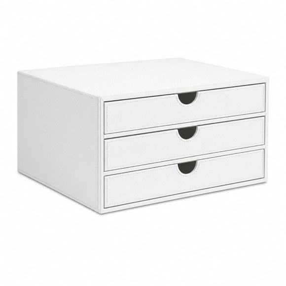 Organizador de documentos UnionBasic de 3 cajones – Blanco croco