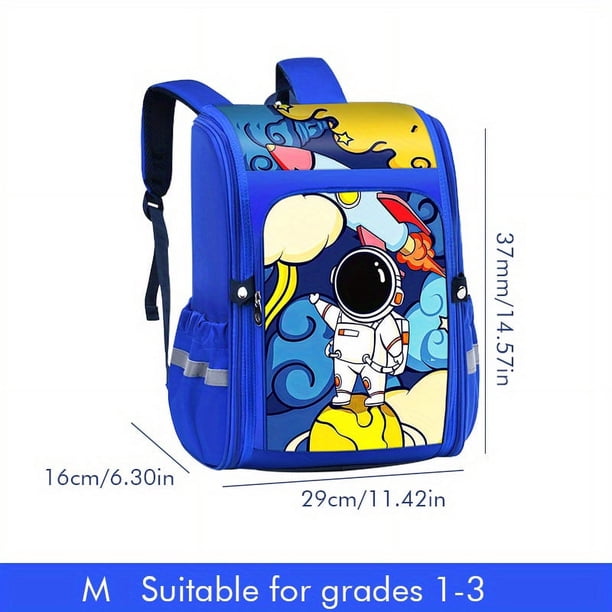 Cartoon Cute Rocket Astronaut School Bag, Laptop Bag, Outdoor Sports Casual Backpack, Travel Backpack Birthday Gift