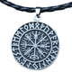 thumbnail image 2 of Collar Con Colgante De Escudo Vikingo Nórdico De Acero Para Hombre, Regalo De Cuero Plateado, 2 of 5