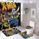 thumbnail image 1 of X-Men '97-theme 4-Piece Shower Curtain Set with Rugs, Waterproof Bathroom Decor Set Includes Bath Mat, U-Shaped Rug, Toilet Lid Cover and Curtain with Hooks, 1 of 6