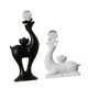 thumbnail image 3 of 2 Estatuas De Reno, Esculturas Creativas De Ciervos De La Buena Suerte Para Decoración De Fiestas Y Bares, En Blanco Y Negro., 3 of 5