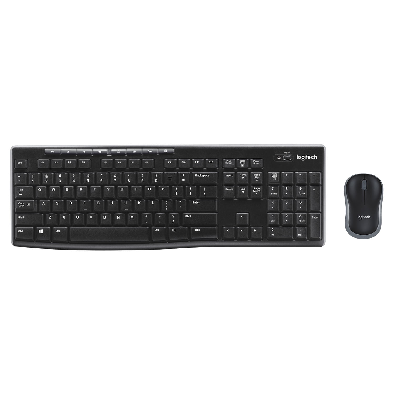 Logitech - 920 004432 Kit Tec Mou Inalam Mk270 Neg Open Box