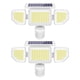 thumbnail image 1 of Luces solares Onforu 4500 lm, 3 cabezas con sensor de movimiento - Pack de 2, 1 of 9