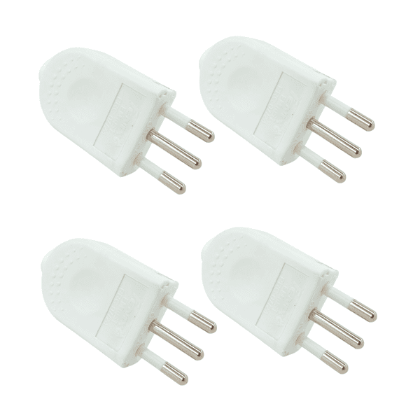 Pack X 4 Enchufe anclaje Volante 10a 250v 2p+t Certificado Sec