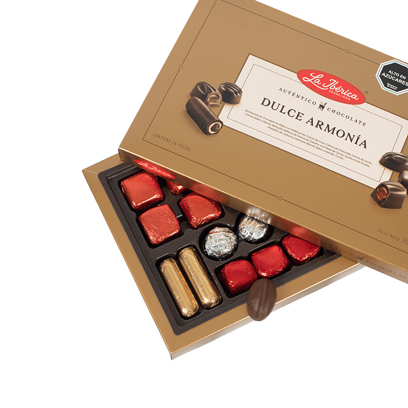 Chocolates La Ibérica - Caja De Bombones De Chocolate Dulce Armonía 300g La Ibérica