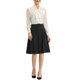 thumbnail image 2 of INSPIRE CHIC INSPIRE CHIC Falda de Oficina para Mujer con Cinturón en la Cintura, Falda Midi Línea A Plisada M Negra, 2 of 7