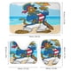 thumbnail image 3 of Scooby Doo piratas-theme 4-Piece Shower Curtain Set with Rugs, Waterproof Bathroom Decor Set Includes Bath Mat, U-Shaped Rug, Toilet Lid Cover and Curtain with Hooks, 3 of 6