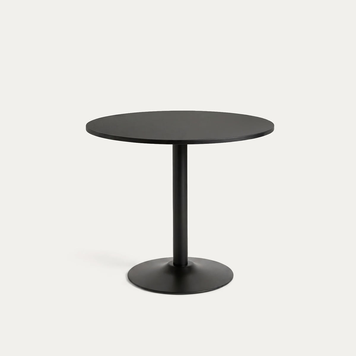 Mesa De Comedor Redonda Nordika Venhoouse Negra 80cm