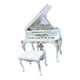 thumbnail image 2 of 1/12 Modelo De Piano En Miniatura Con Adorno De Taburete Para Decoración De Dormitorio Blanco, 2 of 5