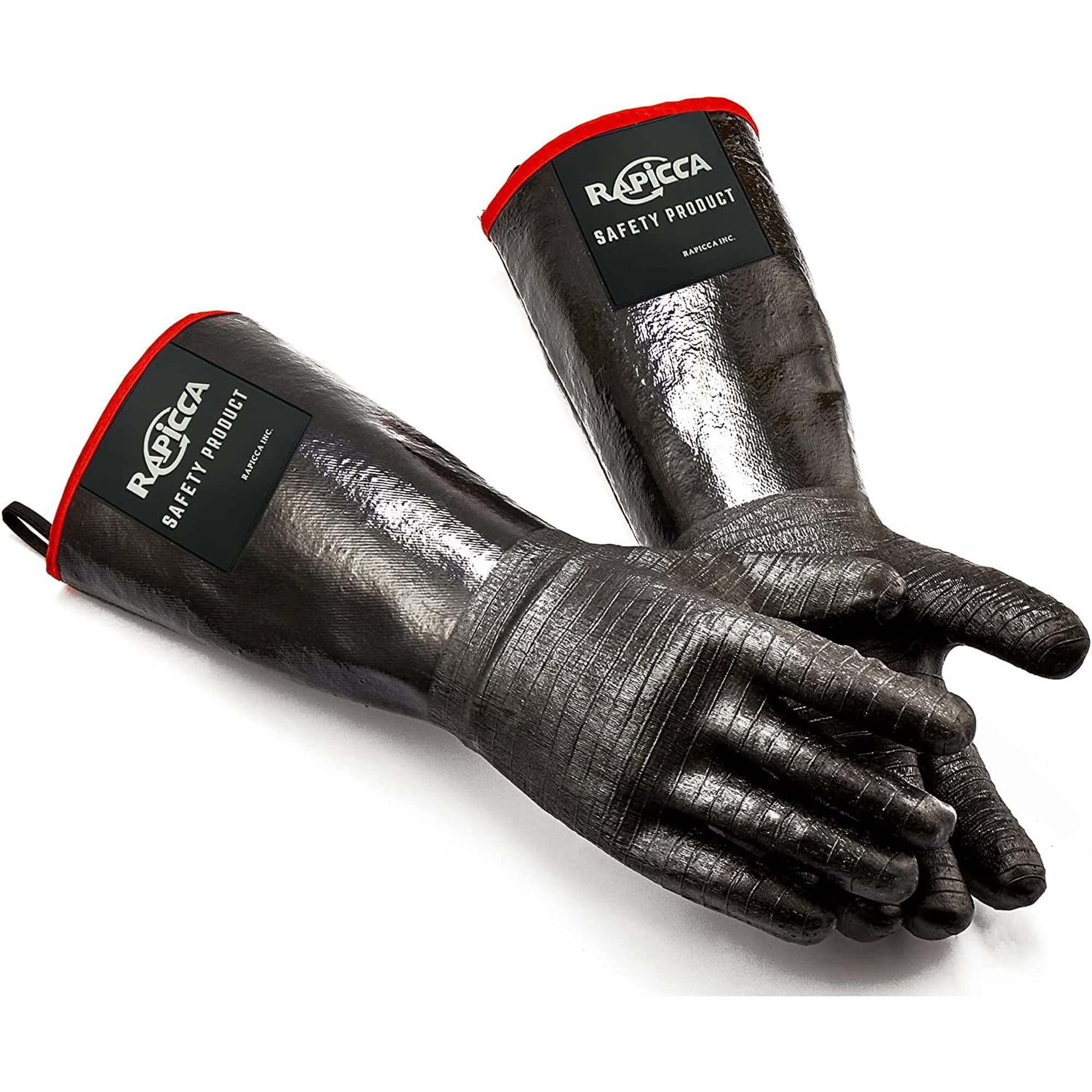 Rapicca - Guantes Para Barbacoa 700 °f Resistentes Al Calor Impermeables 43 Cm