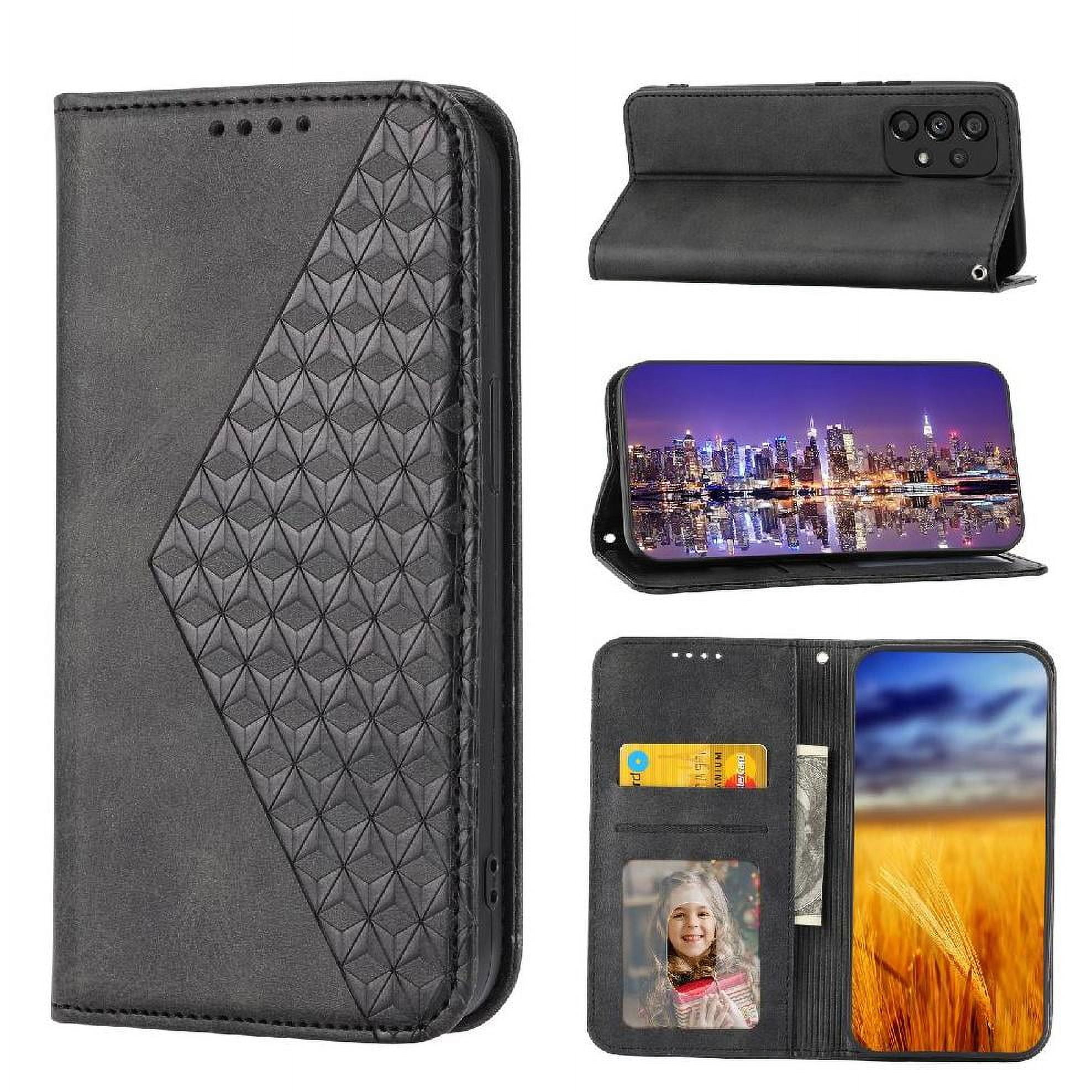 Funda Flip Foxdock Para Xiaomi Redmi 10 5g , Estilo Billetera Con Diseño Rombo, Correa De Mano Y Soporte, Uso Diario