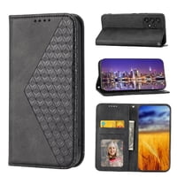 Funda Flip Foxdock Para Xiaomi Redmi 10 5G , Estilo Billetera Con Diseño Rombo, Correa De Mano Y Soporte, Uso Diario