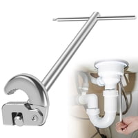 Xusx111 - Llave De Lavabo De 11,7"", Llave De Fregadero, Abrazadera De Tuerca De Grifo Ajustable Abrazadera De Lavabo, Capacidad De 3/8"" A 1-1/4"" Para Fijar Tuercas De Espalda Y Unión Bajo El Fregadero