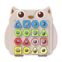 Magideal - Tablero De Combinación De Formas, Rompecabezas De Juegos De Combinación De Colores De Formas, Juego De Tablero De Combinación De Formas Geométricas De 1 Base 16 Piezas