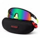 thumbnail image 3 of POLASUP GAFAS LENTES DE SOL Gafas de sol deportivas con lentes iridiscentes verde-azul y montura negra con detalles neón. Diseño aerodinámico, protección UV 400. Perfectas para ciclismo, 3 of 6