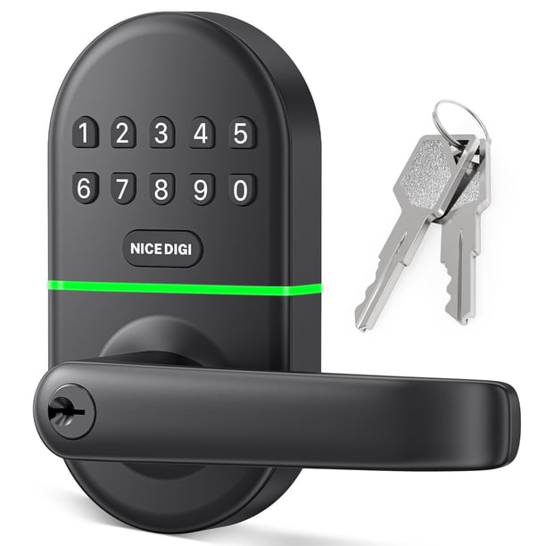 Cerradura de puerta con teclado inteligente NICE DIGI para puerta de entrada con manija
