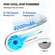 thumbnail image 3 of Ventilador de cuello portátil recargable con 5 modos de velocidad, batería de 4000 mAh, 3 of 9