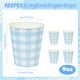 thumbnail image 2 of Vasos de papel para fiestas Houuqe Gingham, 9 oz (120 unidades), 2 of 7