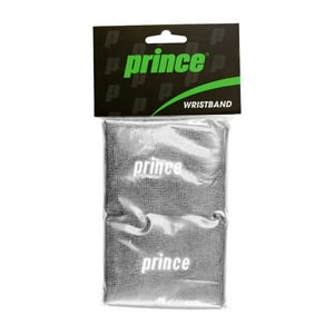 Muñequera Prince Logo Gris Blanca X2 Tenis Padel