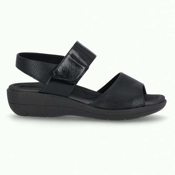 Sandalia Mujer Negro Fascitis Anabela 15 Piccadilly