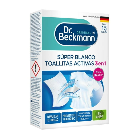 Toallitas Súper Blanco Dr. Beckmann x15 Unid