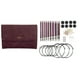 thumbnail image 1 of Juego de agujas de tejer intercambiables de madera Knit Picks Options con estuche y marcadores de puntos (morado real), 1 of 3