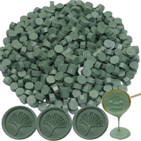 Perlas de cera para sello Atopbb verde oliva 300 piezas para boda