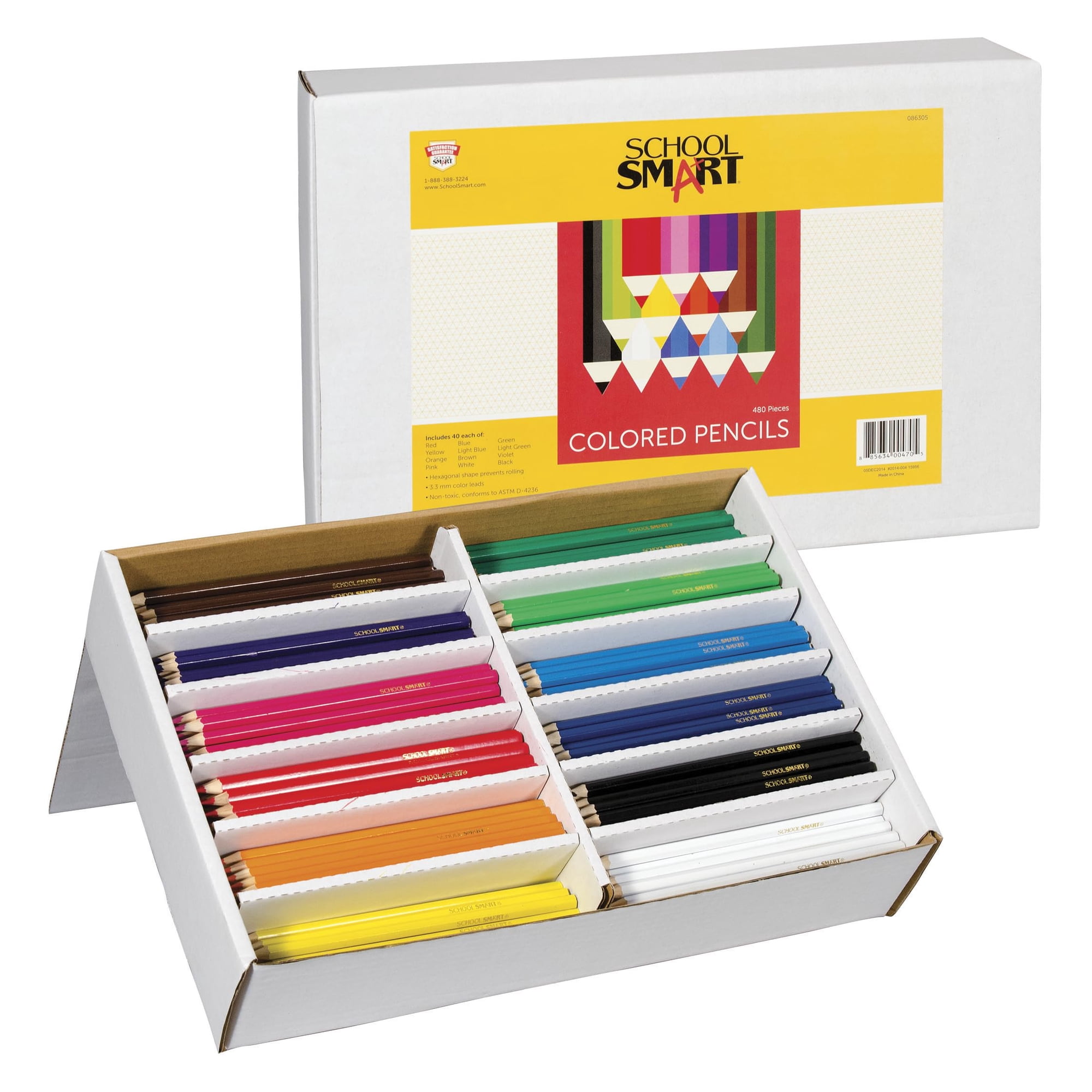 Set De Lápices De Colores School Smart Classroom 480 Lápices